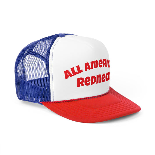 All American Redneck Trucker Cap, Patriotic Hat, Outdoor Gear, Summer Accessory, Gift for Dad
