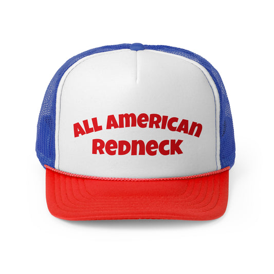 All American Redneck Trucker Cap, Patriotic Hat, Outdoor Gear, Summer Accessory, Gift for Dad