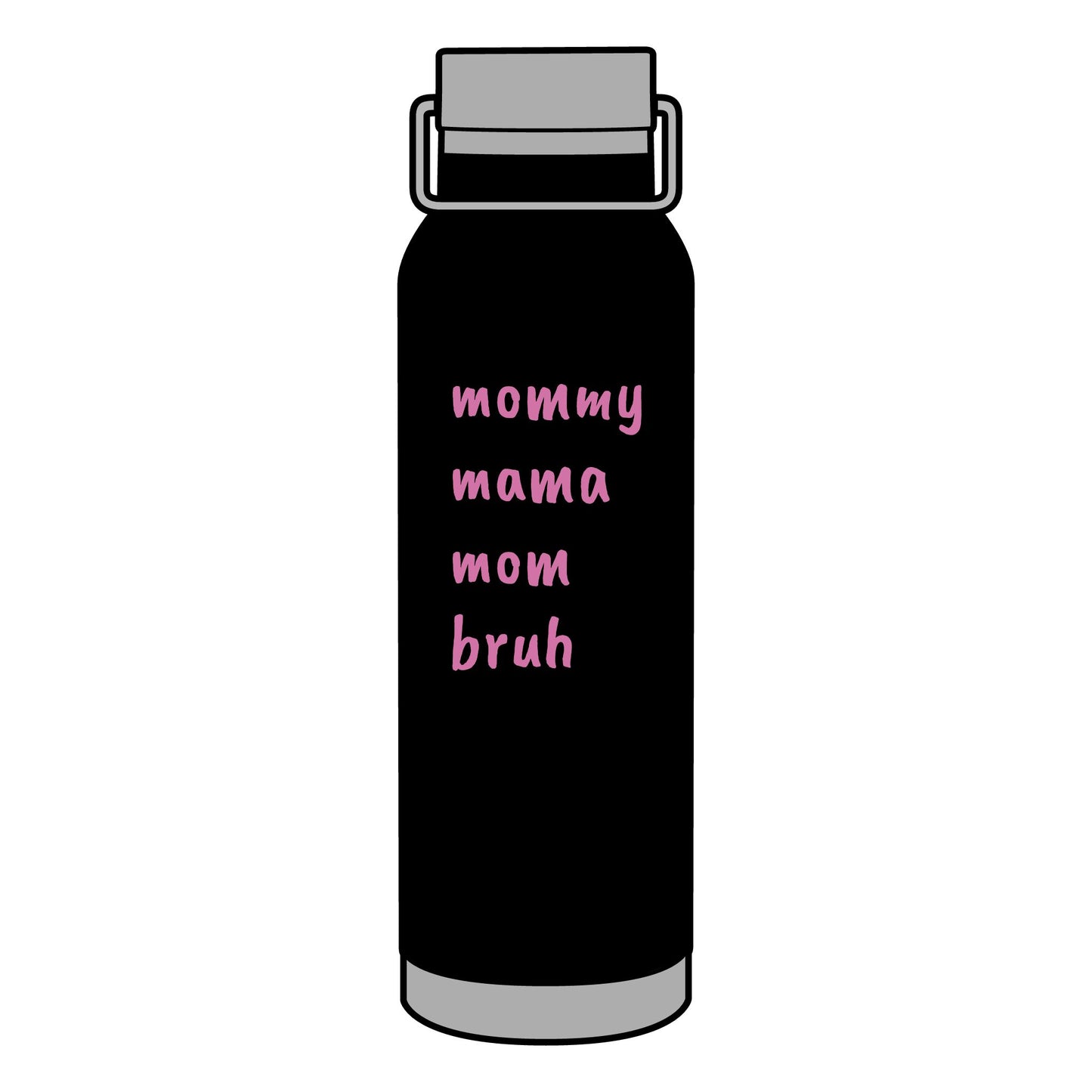 Water Bottle (Engraved for Moms Going from Mommy to Bruh)